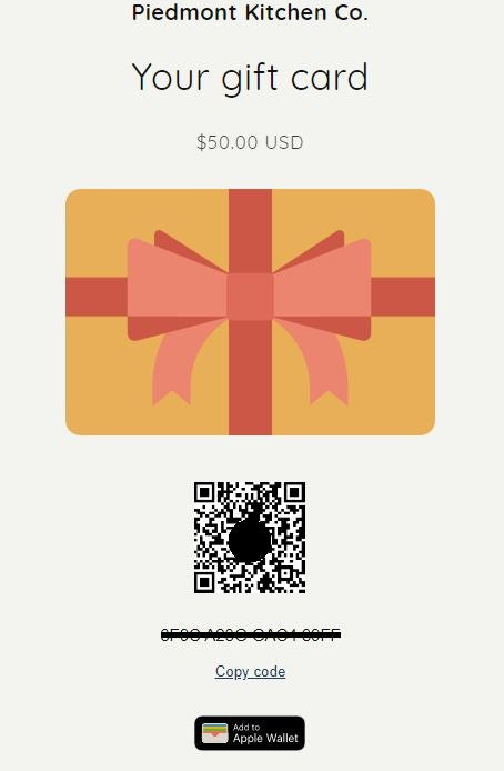 eGift Card - piedmont bbq