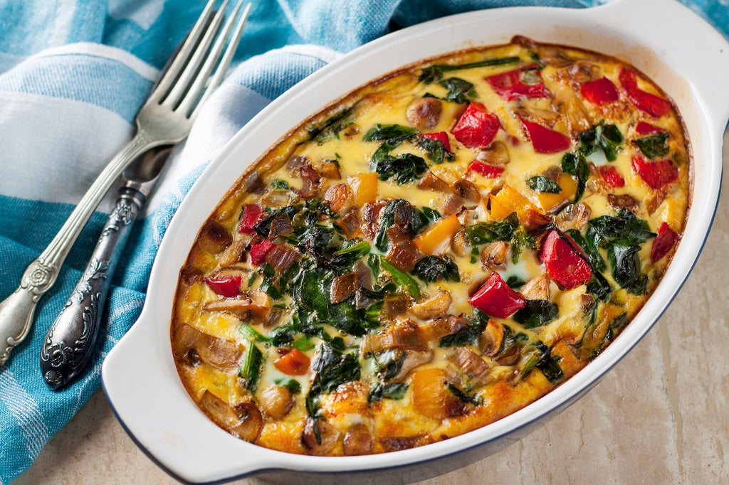 Egg Casserole made with Piedmont BBQ Co Country Collards