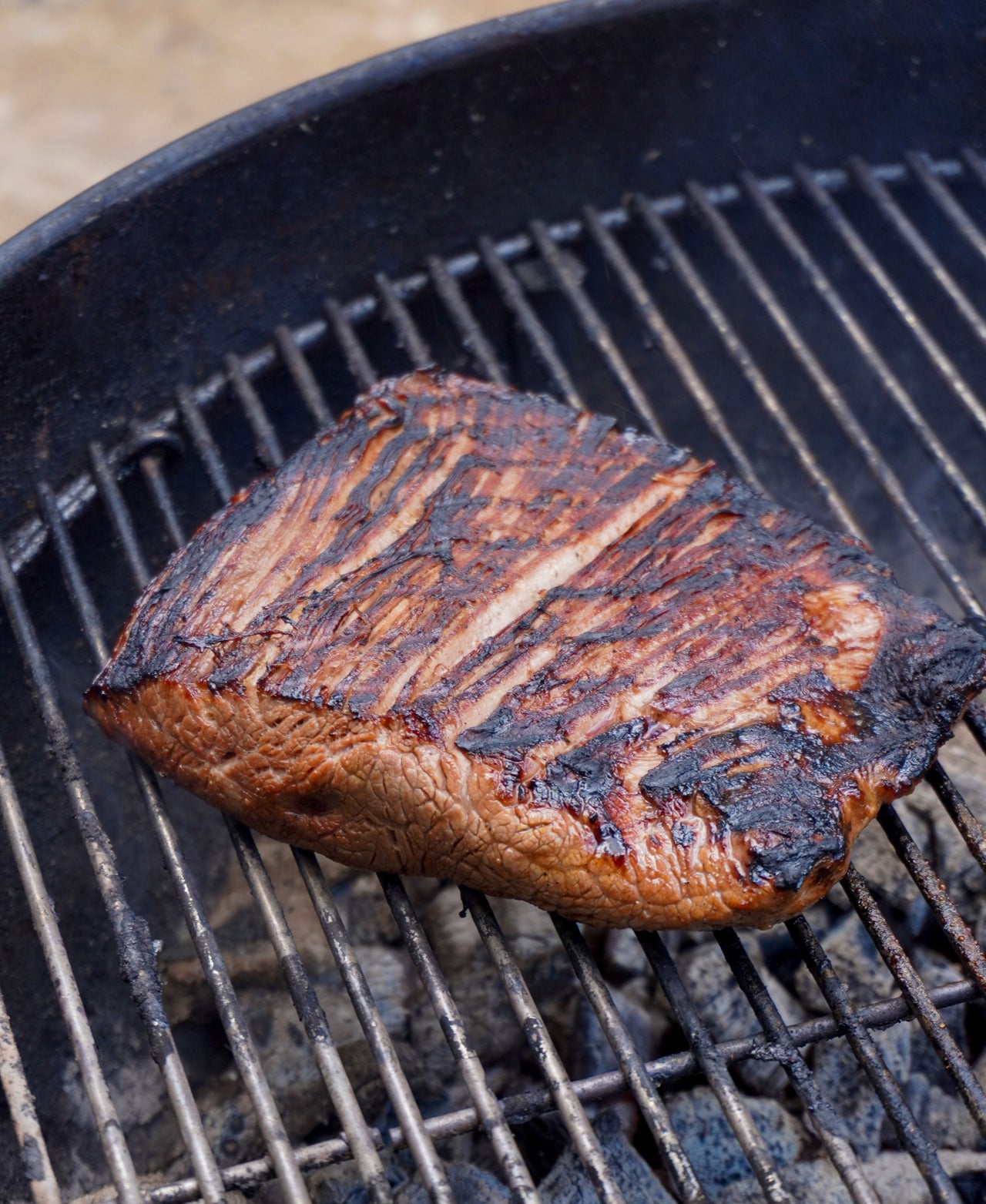 Piedmont BBQ Co Lime Tamari Marinated Flank Steak on the Grill - Pickup at Our Kitchen